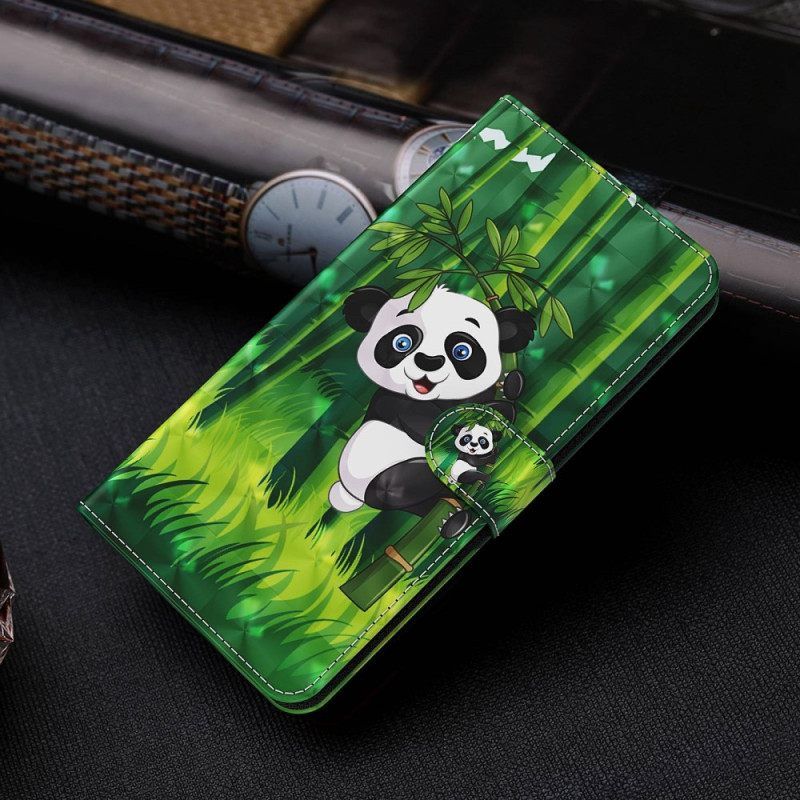 Κάλυμμα Samsung Galaxy S23 Ultra 5G με κορδονι Bamboo Panda Με Κορδόνι